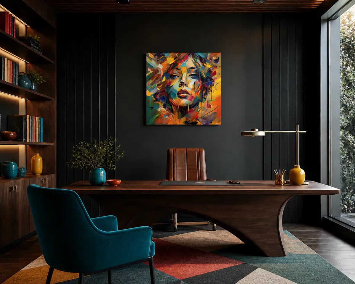 The Power of the Gaze displayed in a office