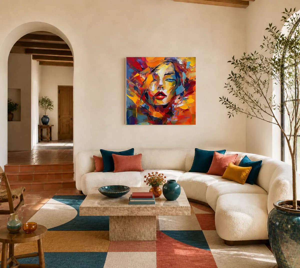 Light Through the Fractures displayed in a living room
