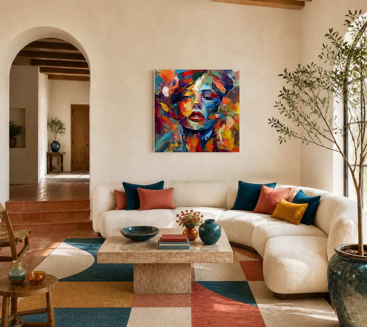 In Her Own Colours displayed in a living room