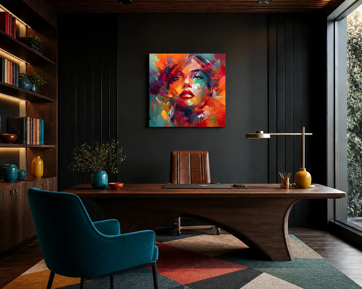 Bold Turn displayed in a office