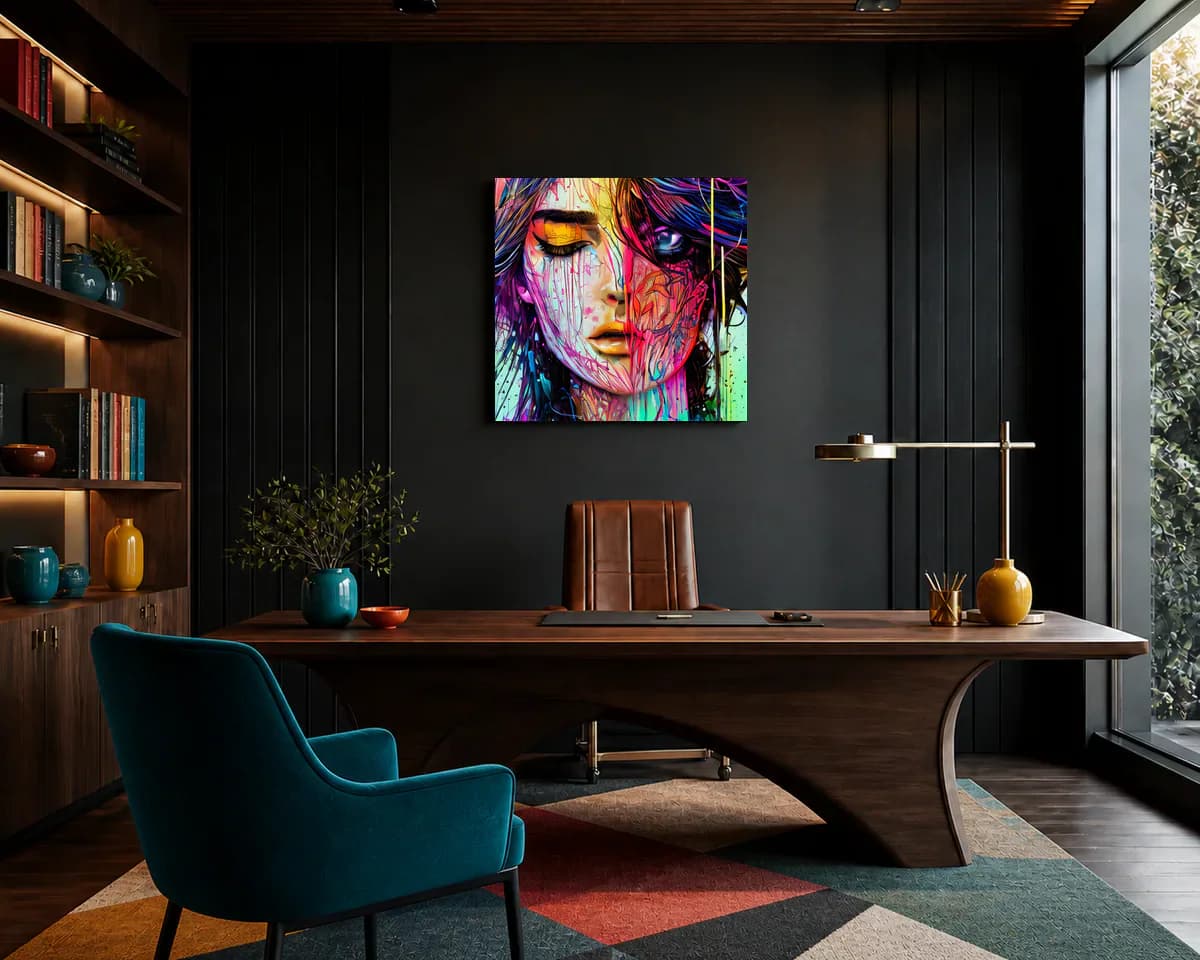 Two Ways of Seeing displayed in a office