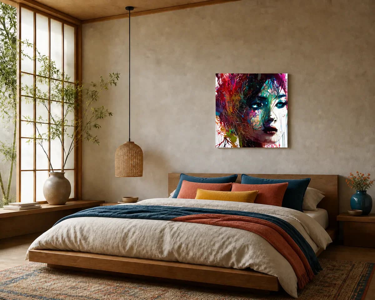 Gaze of the Wild displayed in a bedroom