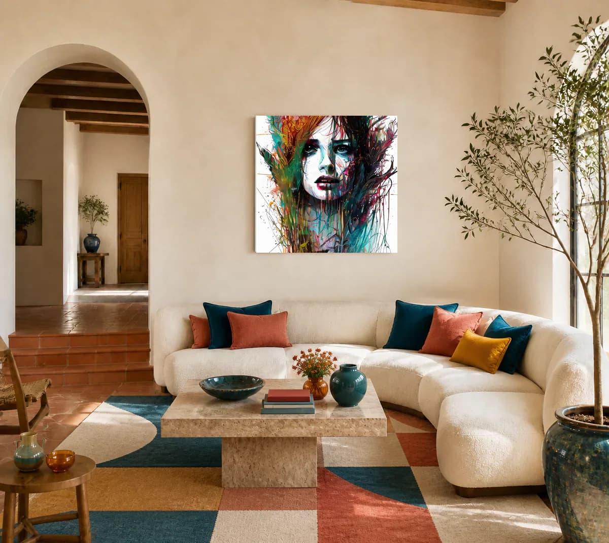 On the Threshold of Transformation displayed in a living room