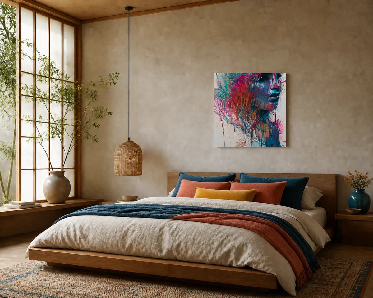 Released Breath displayed in a bedroom
