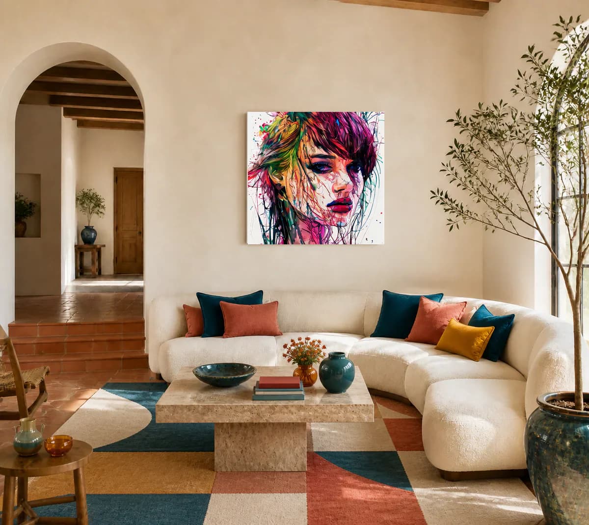 A Free Gaze displayed in a living room