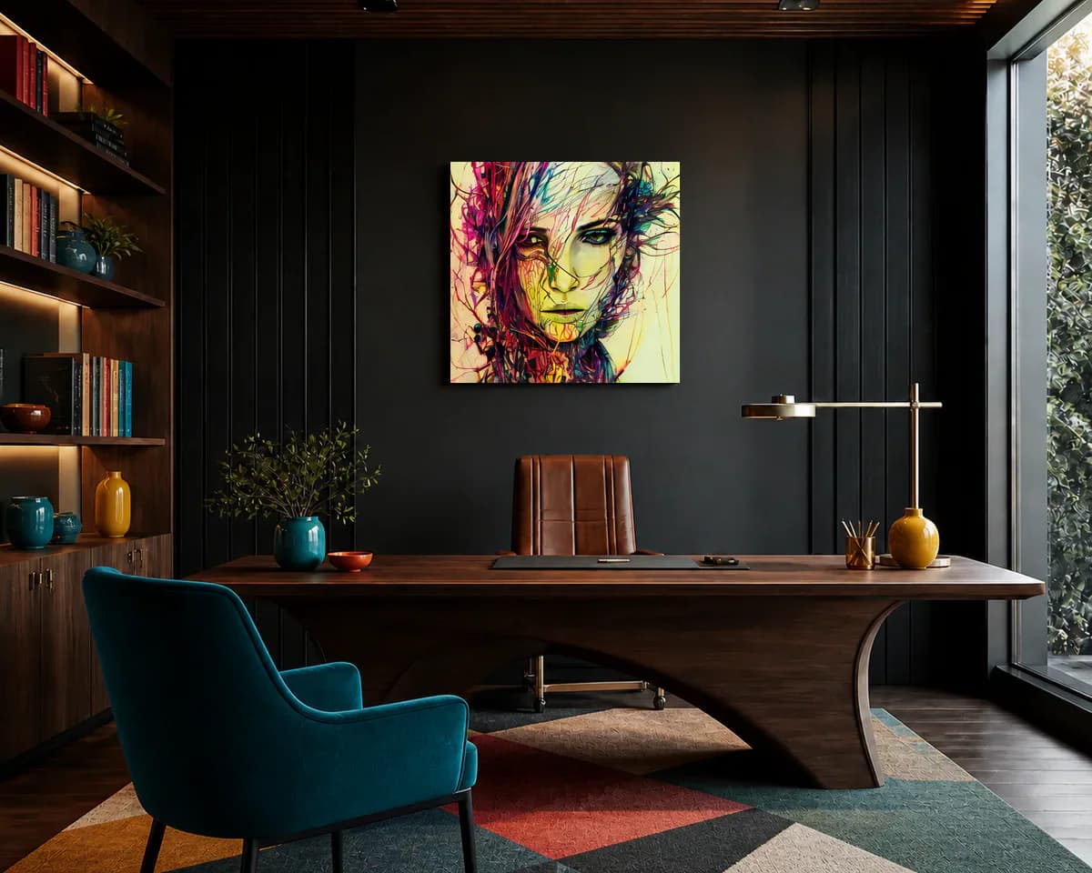 Looking from the Depths displayed in a office