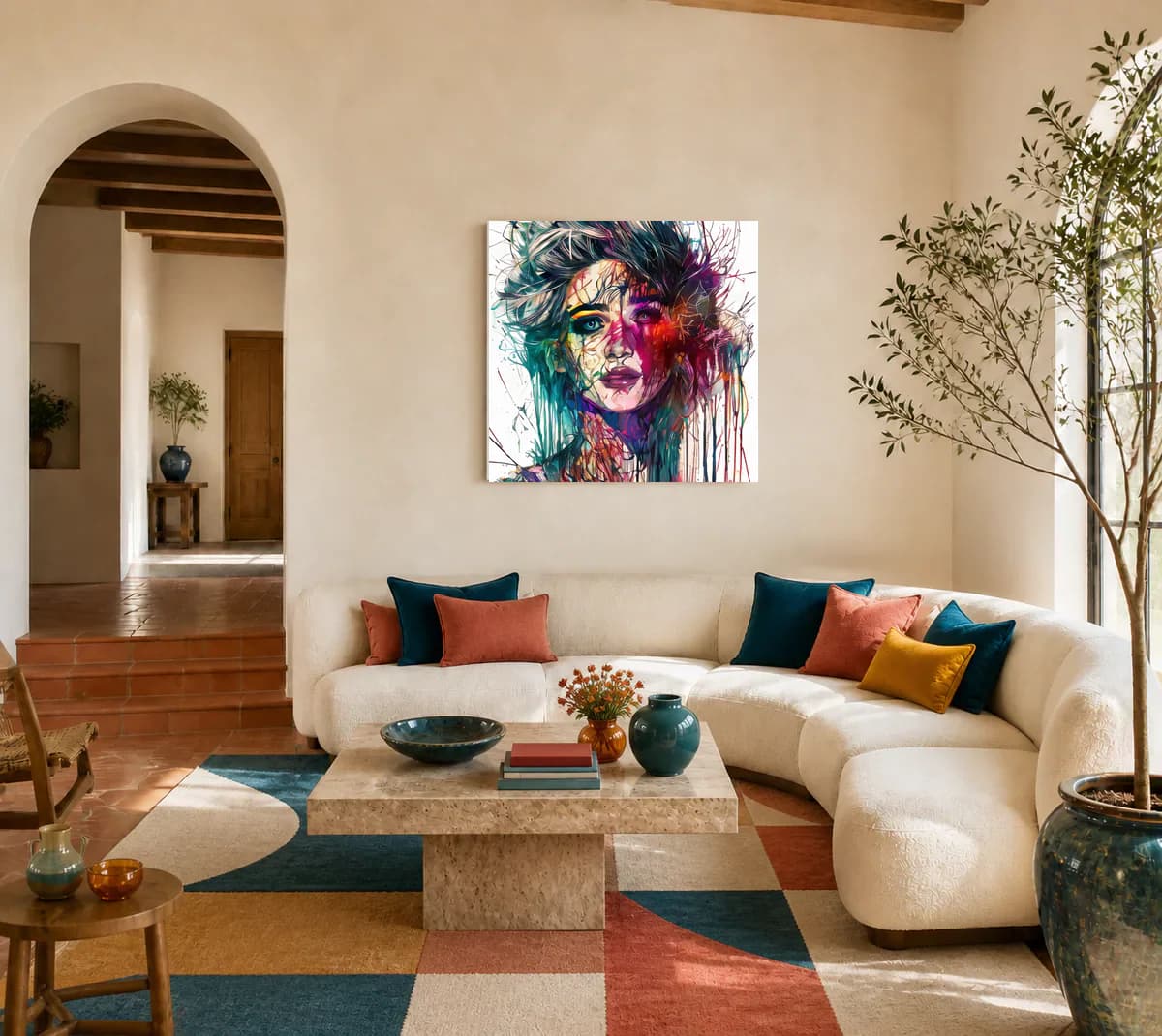 The Burning Answer displayed in a living room