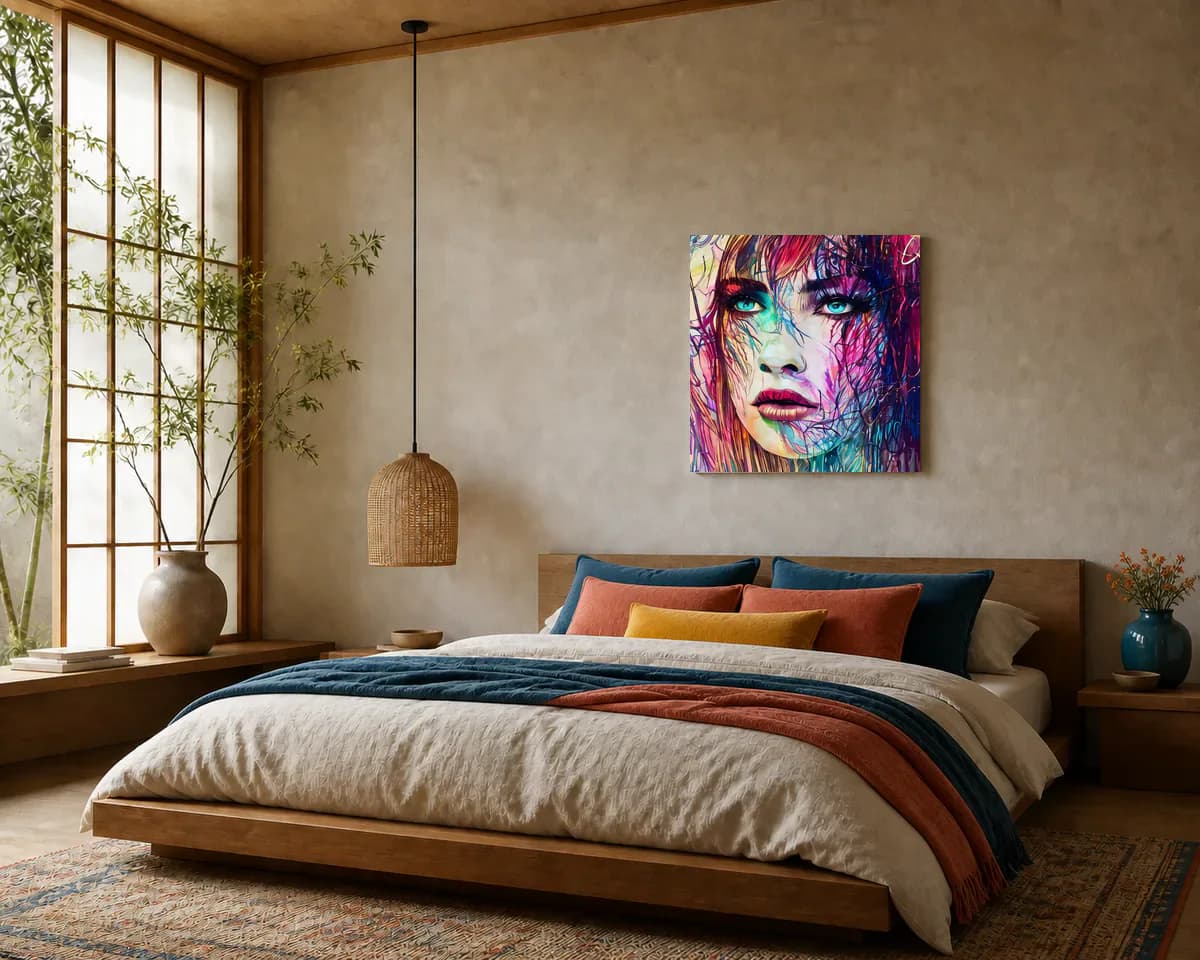The Focus of Attention displayed in a bedroom