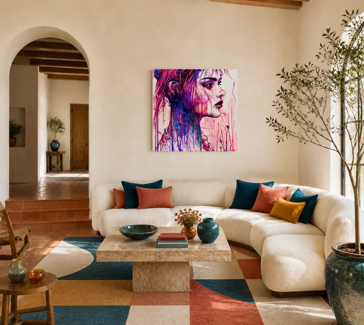 Towards the Next Moment displayed in a living room